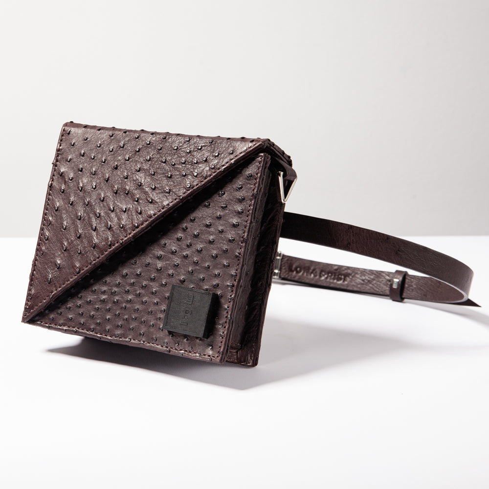 Alex Belt Bag Ostrich-Brown